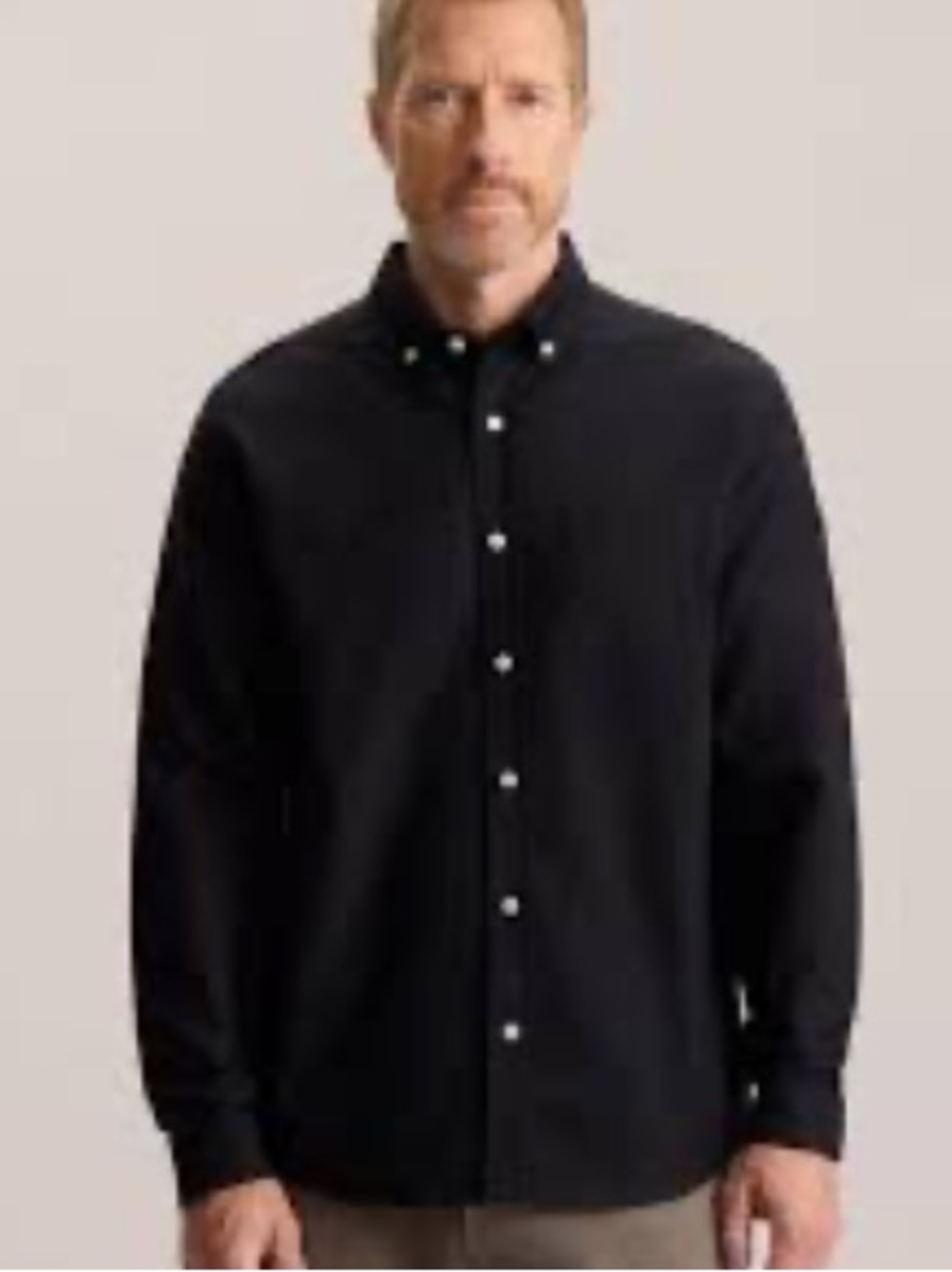 Frank & Oak Black Button-Front Shirt Jacket